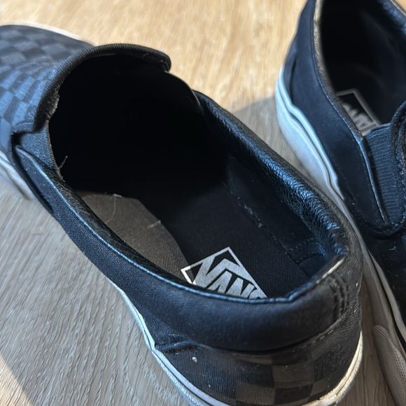 Vans Classic Slip-On Checkerboard Mens 11 black and grey - Picture 4 of 6
